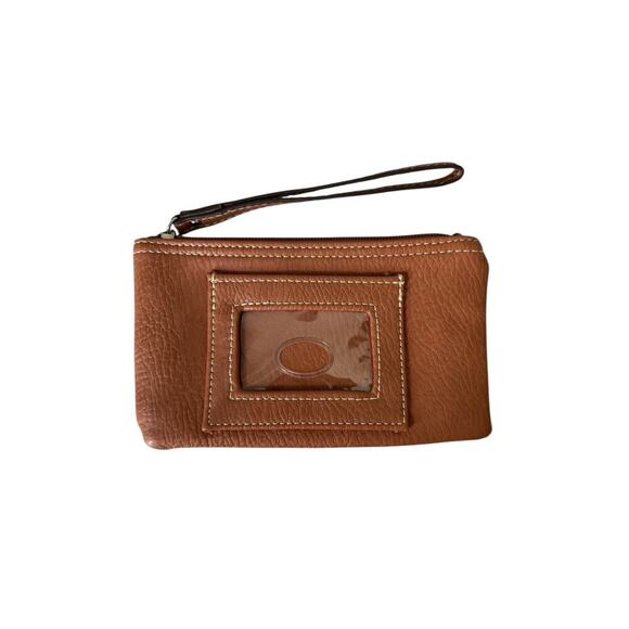 b.ø.c Womens Brown Faux Leather Wristlet Wallet Clutch ID Holder Small Purse Zip - Picture 2 of 4